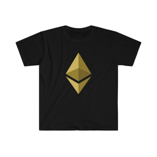 Ethereum Logo T-Shirt Golden Crypto Eth Logo Cryptocurrency