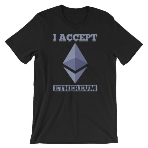 Ethereum Logo T-Shirt I Accept Cool Cryptocurrency Funny