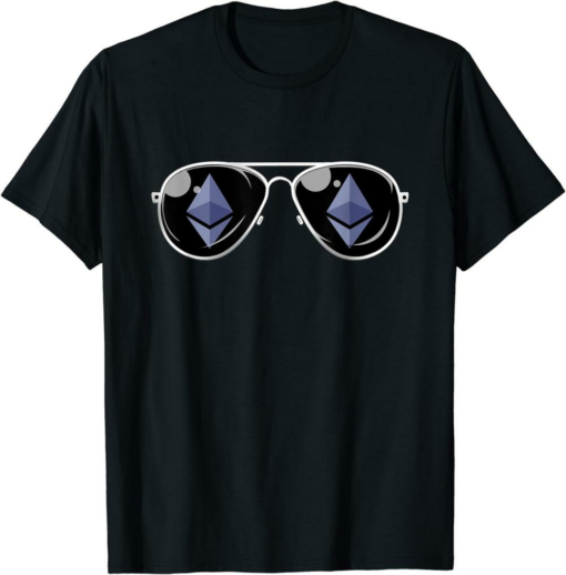 Ethereum Reflection T-Shirt Aviators Cryptocurrency Eth