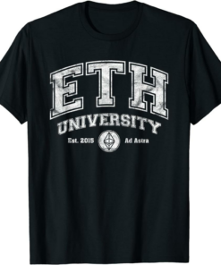 Ethereum Reflection T-Shirt Eth University Distressed