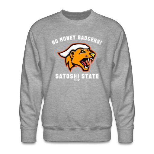Go Honey Badgers! Satoshi State Bitcoin Crewneck Sweatshirt