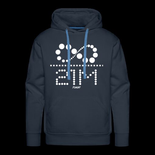 Infinity Divided By 21 Million Bitcoin (White Dotted) Hoodie Sweatshirt
