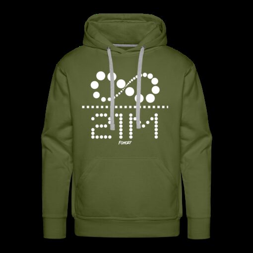 Infinity Divided By 21 Million Bitcoin (White Dotted) Hoodie Sweatshirt