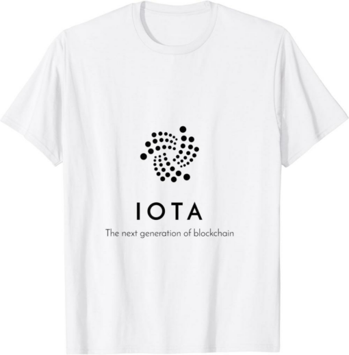 Iota Logo T-Shirt Cryptocurrency Blockchain Trendy