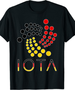 Iota Logo T-Shirt German Flag Blockchain Cryptocurrency