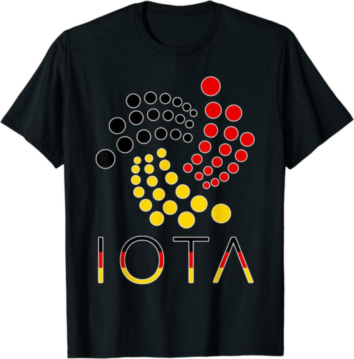 Iota Logo T-Shirt German Flag Blockchain Cryptocurrency