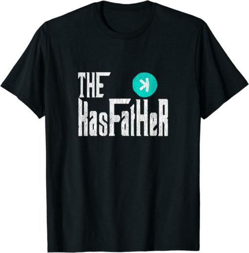 Kaspa Coin T-Shirt Funny Retro Crypto Logo Kas Token Stake