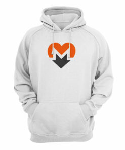 Monero XMR Crypto Heart Symbol Hoodie