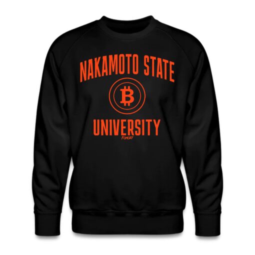Nakamoto State University (Orange) Bitcoin Crewneck Sweatshirt