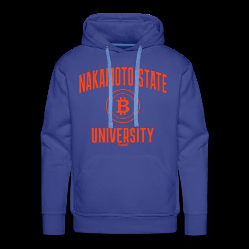 Nakamoto State University (Orange) Bitcoin Hoodie Sweatshirt