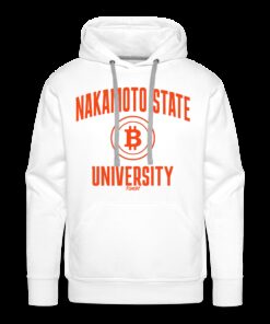 Nakamoto State University Orange Bitcoin Hoodie Sweatshirt 3