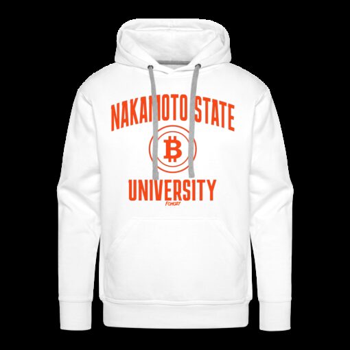 Nakamoto State University (Orange) Bitcoin Hoodie Sweatshirt