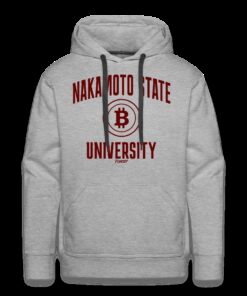 Nakamoto State University Red Bitcoin Hoodie Sweatshirt 1