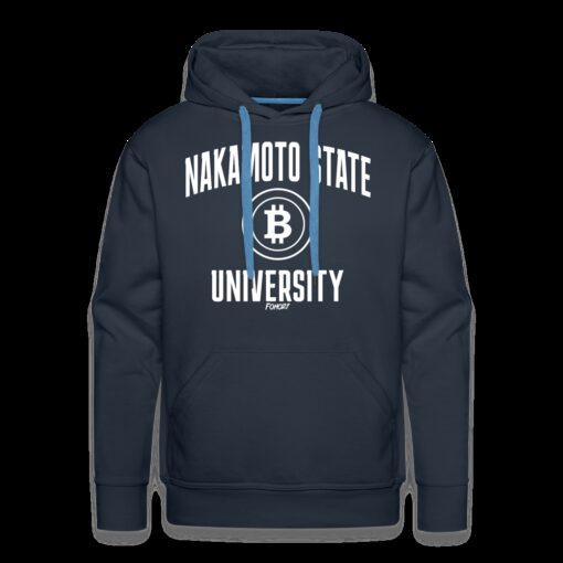 Nakamoto State University (White) Bitcoin Hoodie Sweatshirt