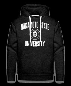 Nakamoto State University (White) Bitcoin Hoodie Sweatshirt 1 Nakamoto State University White Bitcoin Hoodie Sweatshirt 2