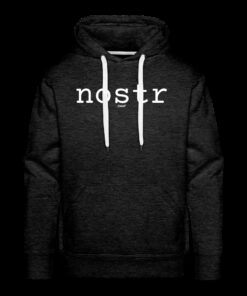 Nostr (White) Bitcoin Hoodie Sweatshirt