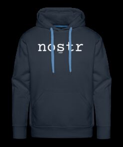 Nostr (White) Bitcoin Hoodie Sweatshirt