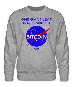 One Giant Leap For Mankind Bitcoin Crewneck Sweatshirt 1