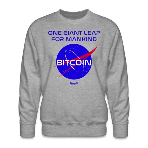 One Giant Leap For Mankind Bitcoin Crewneck Sweatshirt