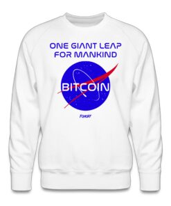 One Giant Leap For Mankind Bitcoin Crewneck Sweatshirt 1 One Giant Leap For Mankind Bitcoin Crewneck Sweatshirt 2