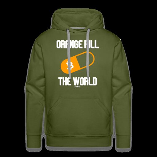 Orange Pill The World Bitcoin Hoodie Sweatshirt
