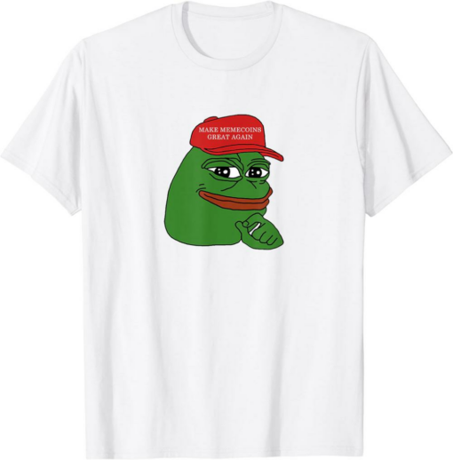 Pepe Coin T-Shirt Crypto Make Memecoins Great Again Meme