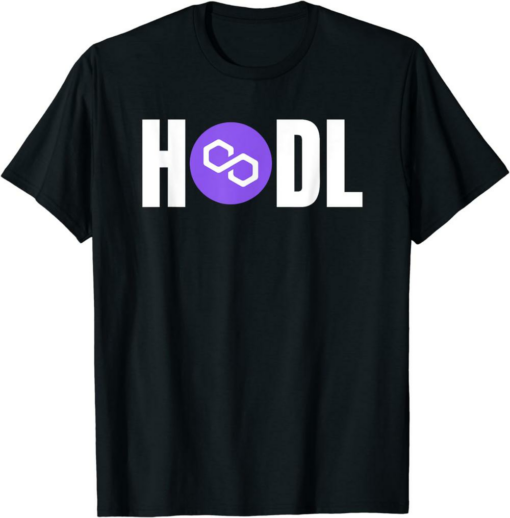Polygon Blockchain T-Shirt HODL MATIC Cryptocurrency Letters