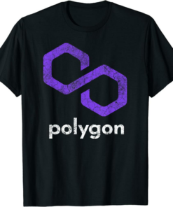 Polygon Blockchain T-Shirt Vintage Matic Crypto Logo