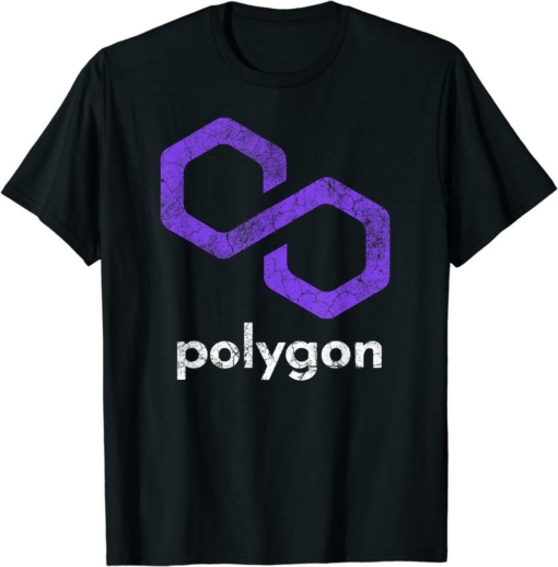 Polygon Blockchain T-Shirt Vintage Matic Crypto Logo