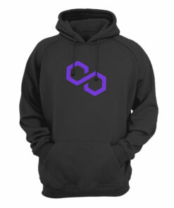 Polygon (MATIC) Cryptocurrency Symbol Hooded Sweatshirt