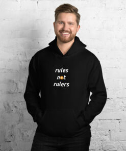 Rules Not Rulers Unisex Bitcoin Hoodie