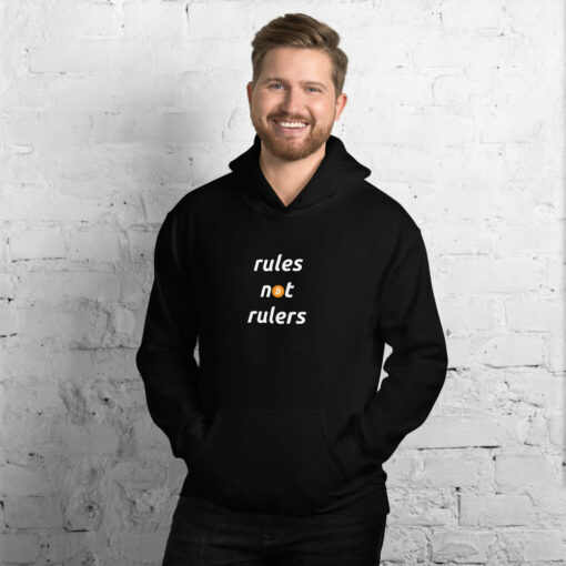 Rules Not Rulers Unisex Bitcoin Hoodie