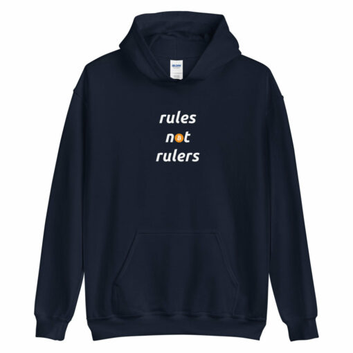 Rules Not Rulers Unisex Bitcoin Hoodie