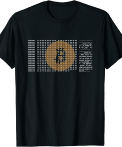Satoshi T-Shirt Bitcoin Nakamoto Genesis Block Crypto