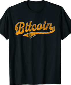 Satoshi T-Shirt Bitcoin Vintage Grunge Blockchain Since 2009