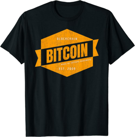 Satoshi T-Shirt Blockchain Nakamoto Bitcoin Crypto