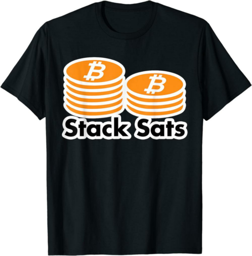 Satoshi T-Shirt Build Your Bitcoin Stack Sats BTC