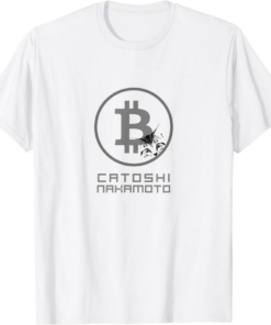 Satoshi T-Shirt Catoshi Nakamoto Bitcoin Cat Crypto Trader