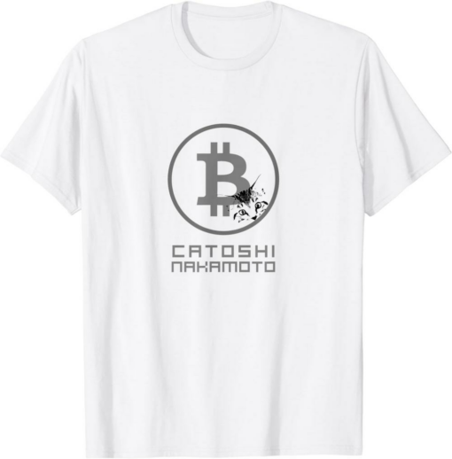 Satoshi T-Shirt Catoshi Nakamoto Bitcoin Cat Crypto Trader