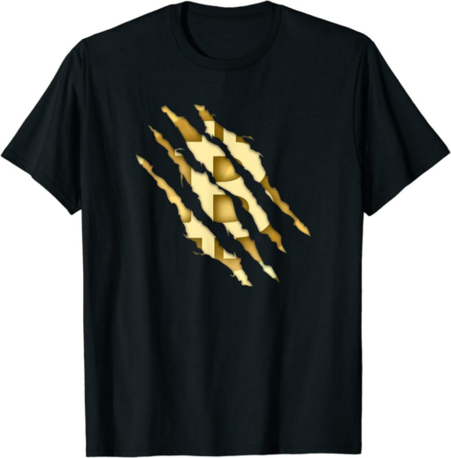 Satoshi T-Shirt Crypto Bitcoin Torn Animal Claw