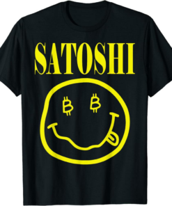 Satoshi T-Shirt Cryptocurrency Yellow Smile Face
