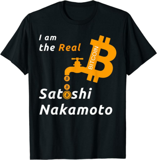 Satoshi T-Shirt I Am Nakamoto Funny Bitcoin Gift