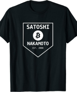 Satoshi T-Shirt Nakamoto Bitcoin BTC Cryptocurrency