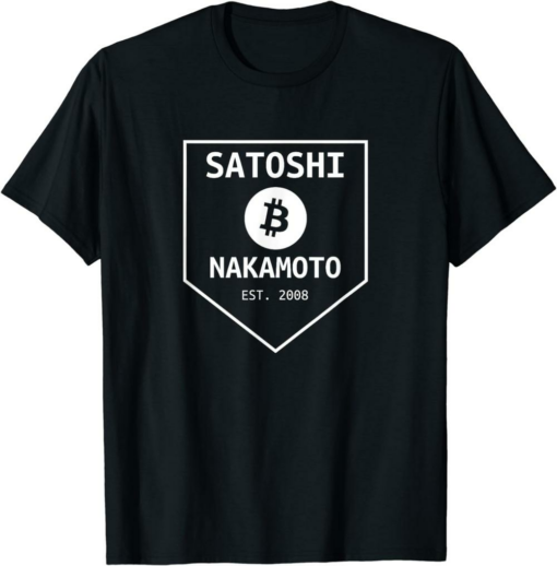 Satoshi T-Shirt Nakamoto Bitcoin BTC Cryptocurrency