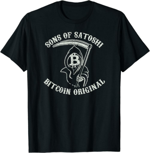 Satoshi T-Shirt Sons Of Satoshi Bitcoin Chapter I Funny