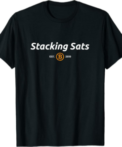 Satoshi T-Shirt Stacking Sats Bitcoin BTC Crypto Currency