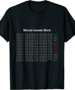 Satoshi T-Shirt The Bitcoin Genesis Block Code In Honor Of