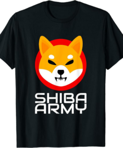Shiba Inu Coin T-Shirt Army In Crypto We Trust Token