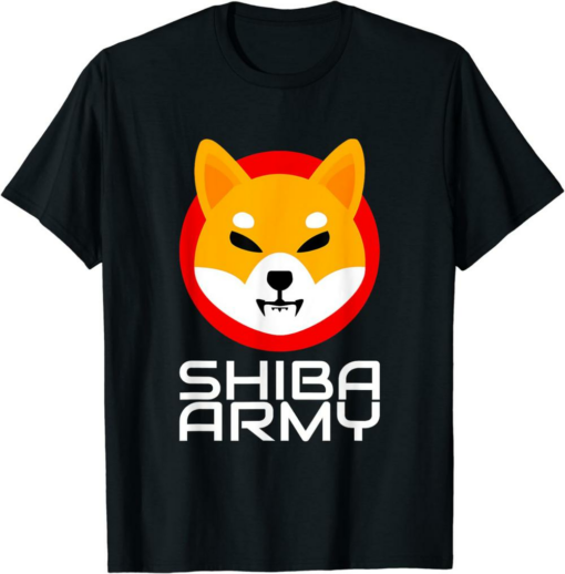 Shiba Inu Coin T-Shirt Army In Crypto We Trust Token