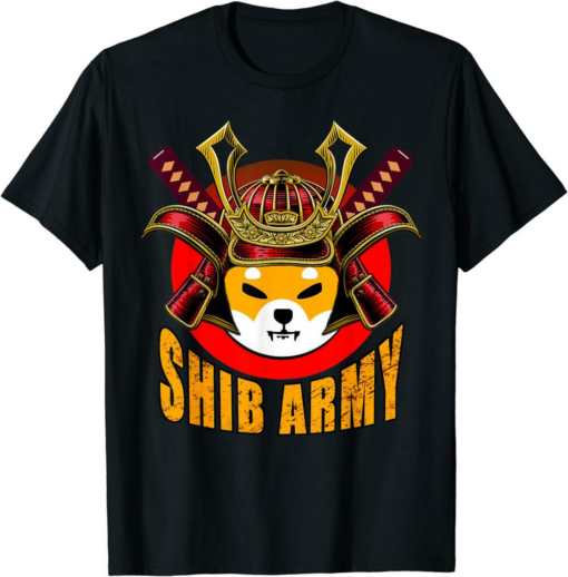 Shiba Inu Coin T-Shirt Funny Samurai Shib Army Meme Perfect